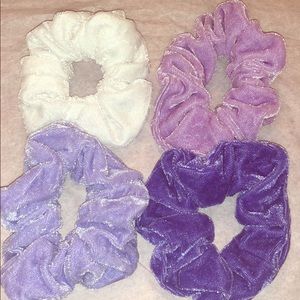 Purple Haze Velvet Scrunchies Set
